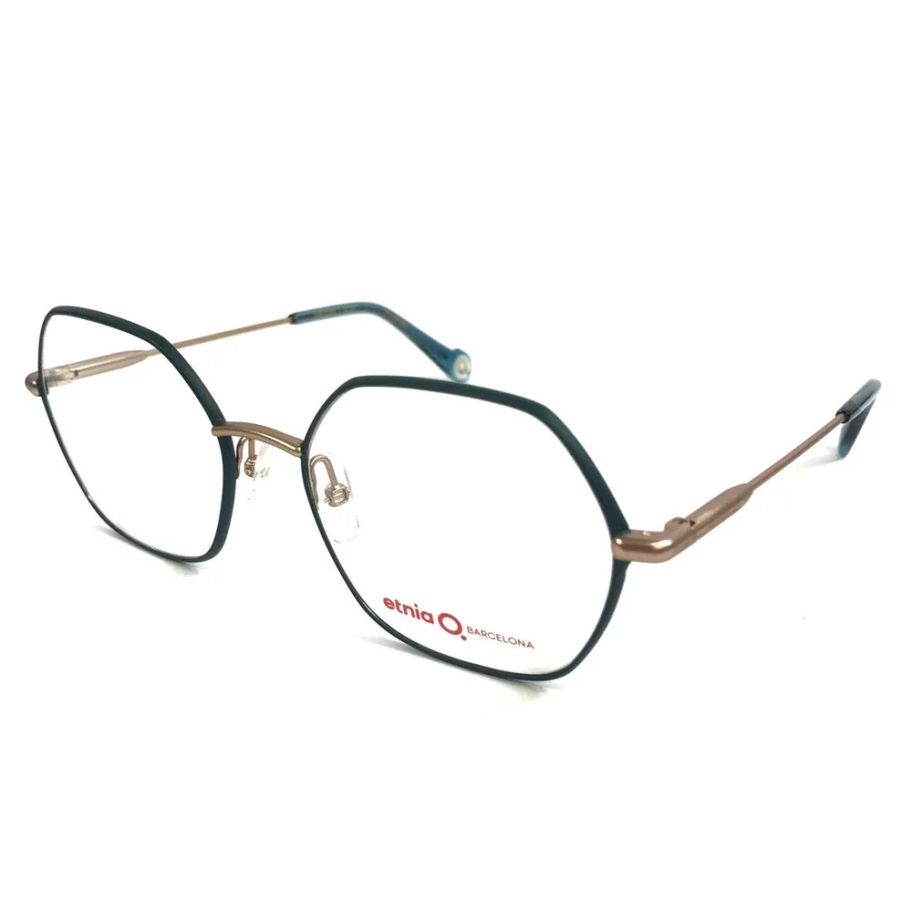 Etnia Barcelona Eyeglasses Frame EXEDRA PGPT Pink Gold Petrol Wire Rim 53-18-140